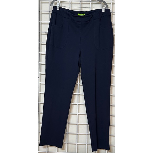 Swing Control Women's Golf‎ Pull On Ankle Pants Size 16 Navy Stretch NEW - Picture 2 of 7